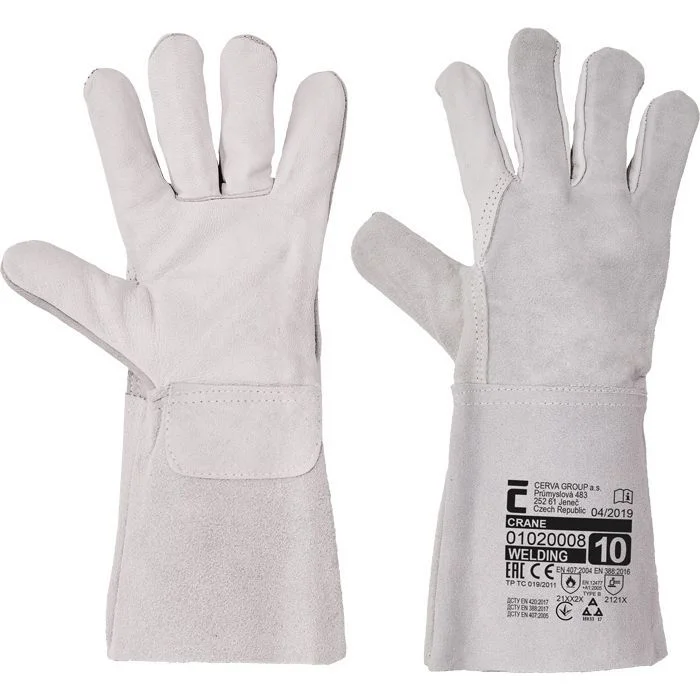 Crane Védőkesztyű 12pár/csomag Bőrkesztyű Cerva 3